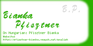 bianka pfisztner business card